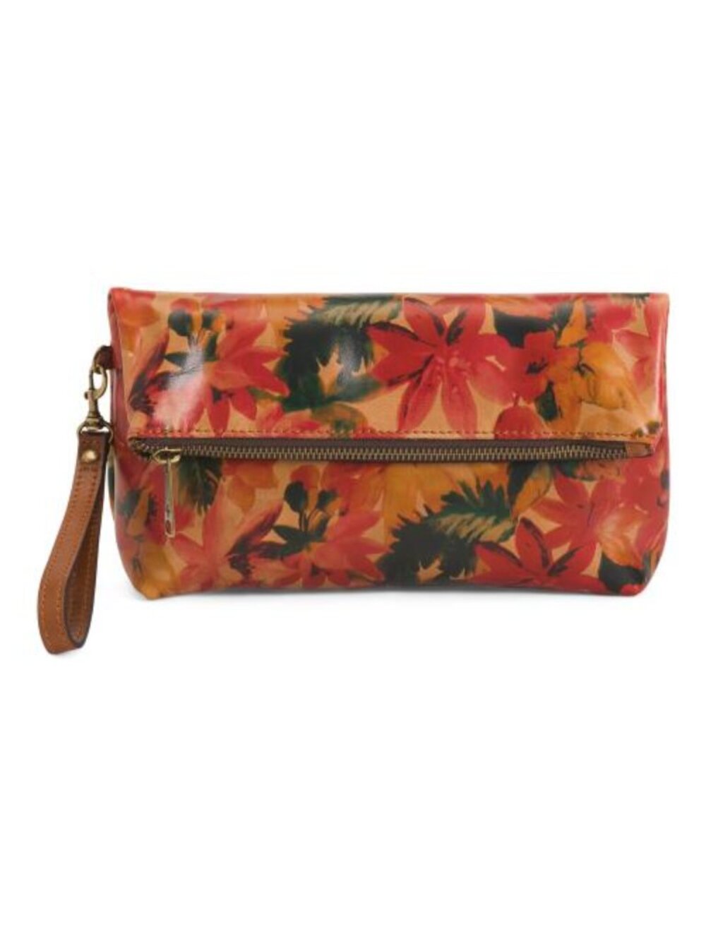 PATRICIA NASH Leather Valerie Foldover Wristlet Pouch